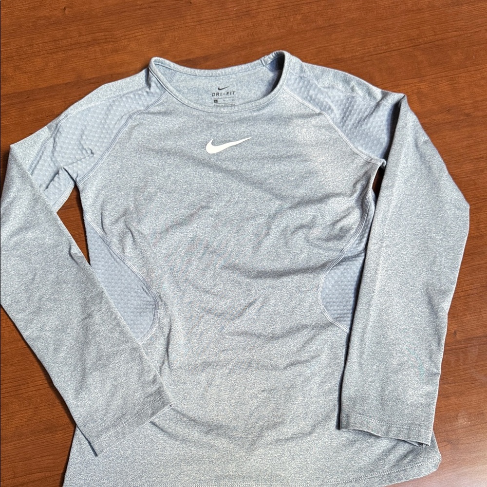 Nike Heather Gray Dri-FIT Long Sleeve Shirt